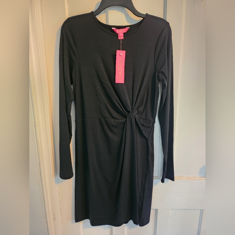 Lilly Pulitzer Black Long Sleeve Sheath Dress